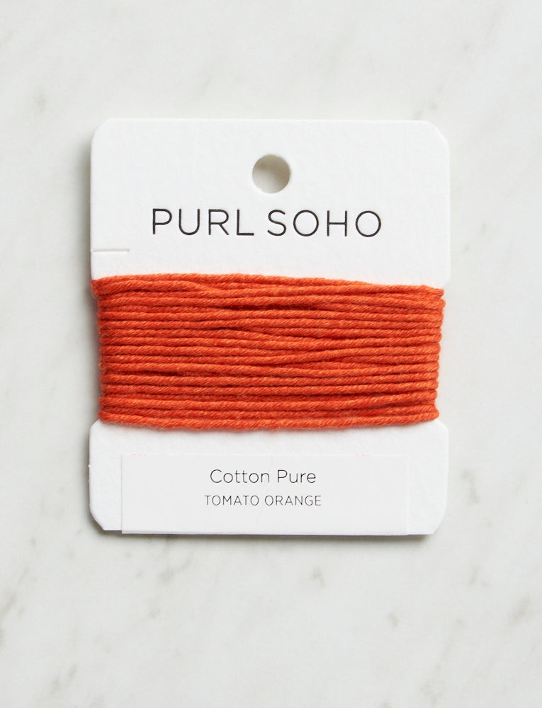 Cotton Pure Color Cards, Tomato Orange
