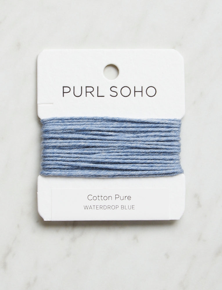 Cotton Pure Color Cards, Waterdrop Blue