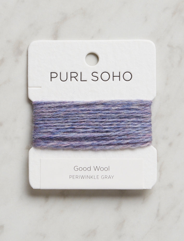 Good Wool Color Cards, Periwinkle Gray