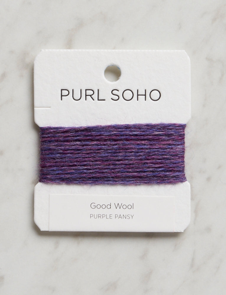 Good Wool Color Cards, Purple Pansy