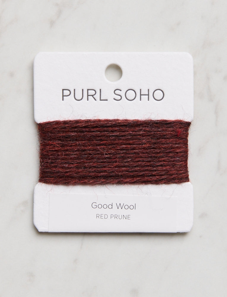 Good Wool Color Cards, Red Prune