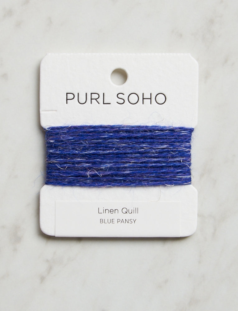 Linen Quill Color Cards, Blue Pansy