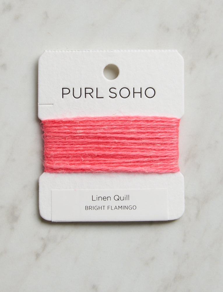 Linen Quill Color Cards, Bright Flamingo