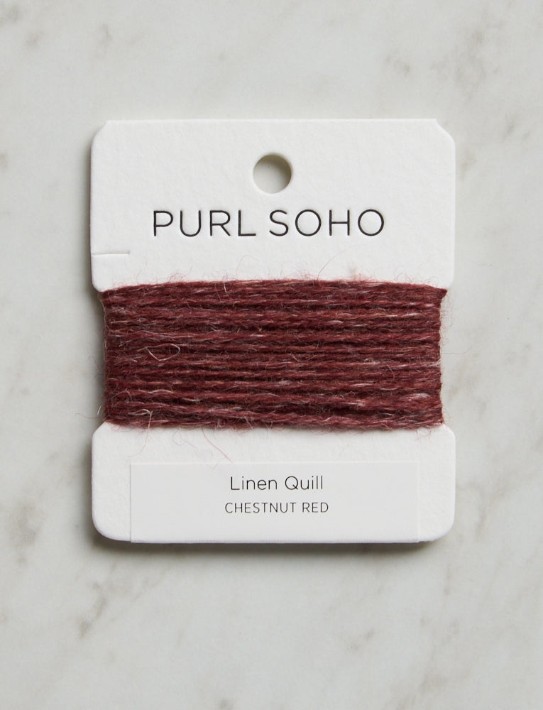 Linen Quill Color Cards, Chestnut Red