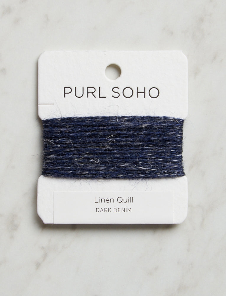 Linen Quill Color Cards, Dark Denim