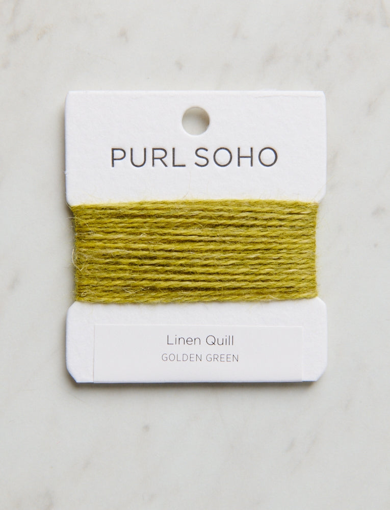 Linen Quill Color Cards, Golden Green