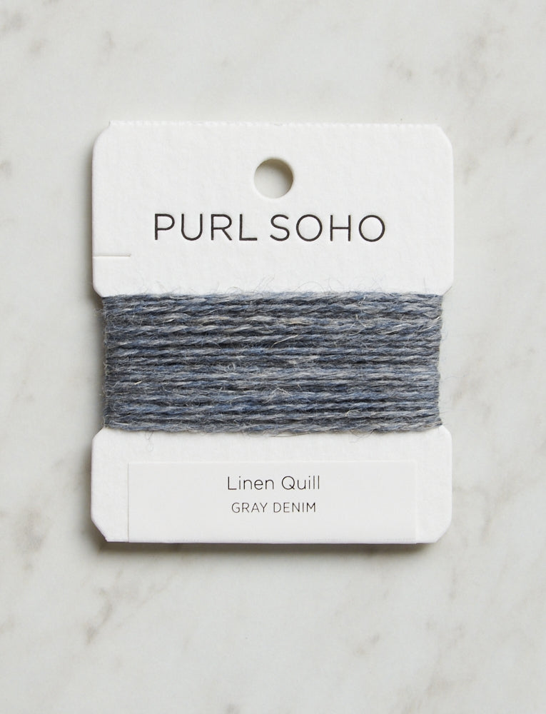 Linen Quill Color Cards, Gray Denim