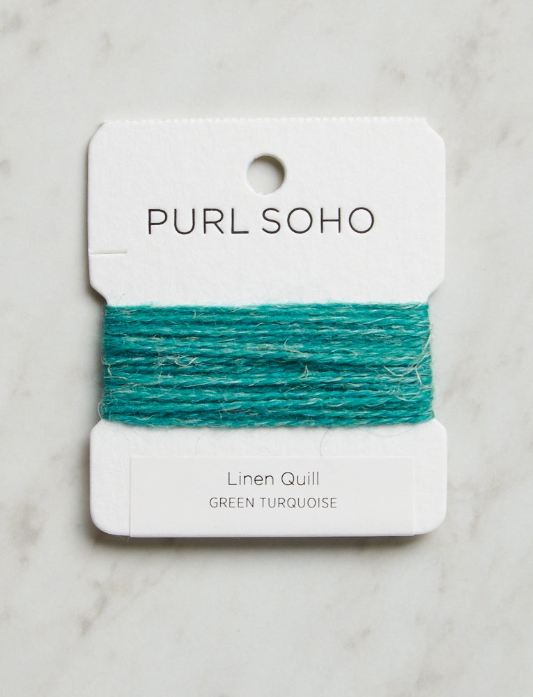 Linen Quill Color Cards, Green Turquoise