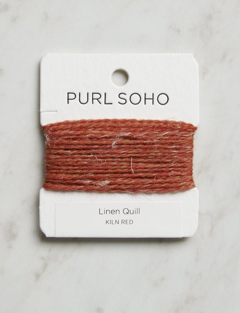 Linen Quill Color Cards, Kiln Red