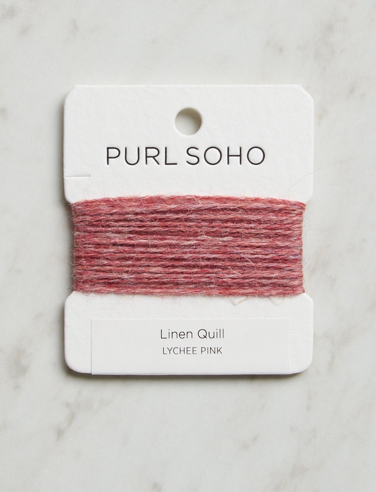 Linen Quill Color Cards, Lychee Pink