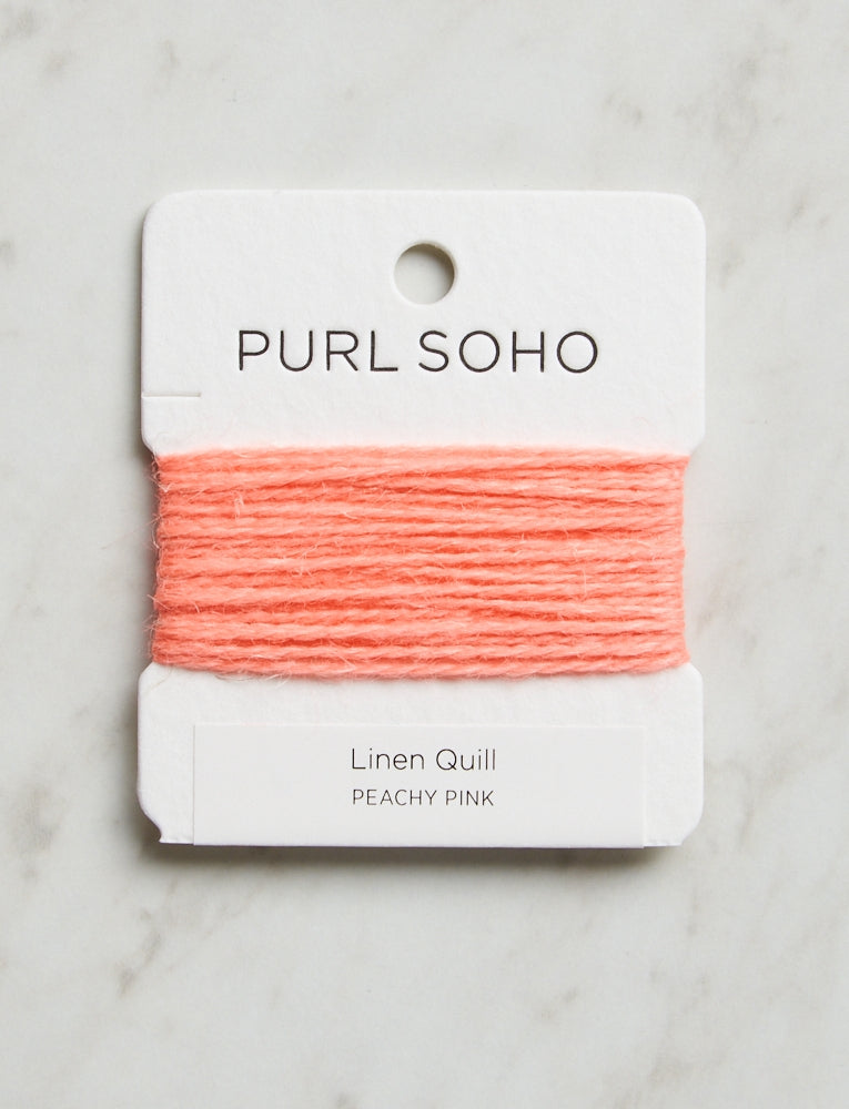 Linen Quill Color Cards, Peachy Pink