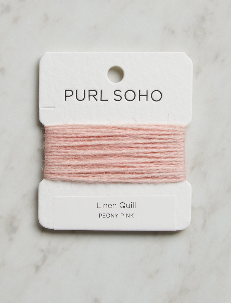 Linen Quill Color Cards, Peony Pink