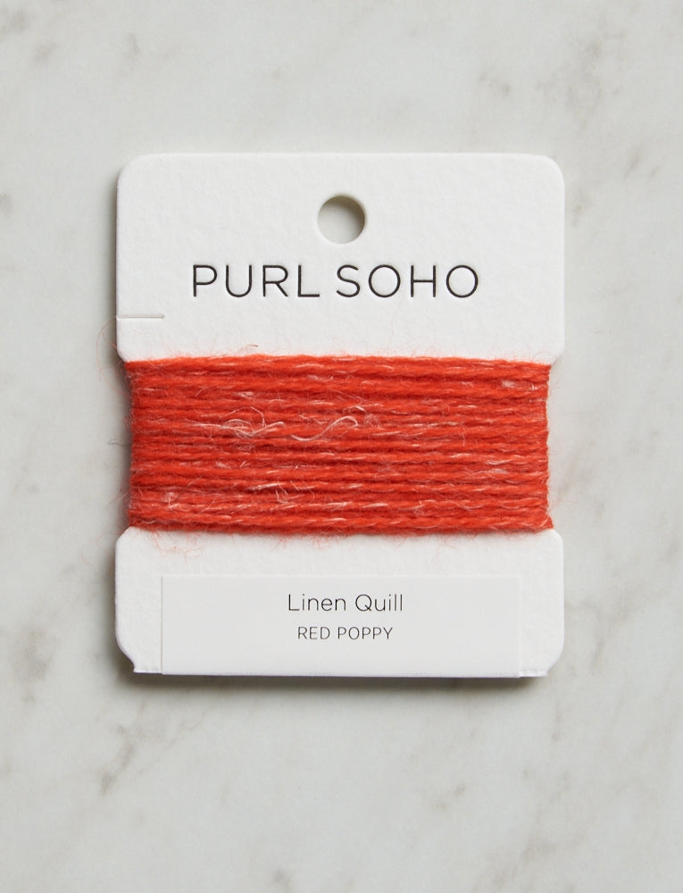 Linen Quill Color Cards, Red Poppy