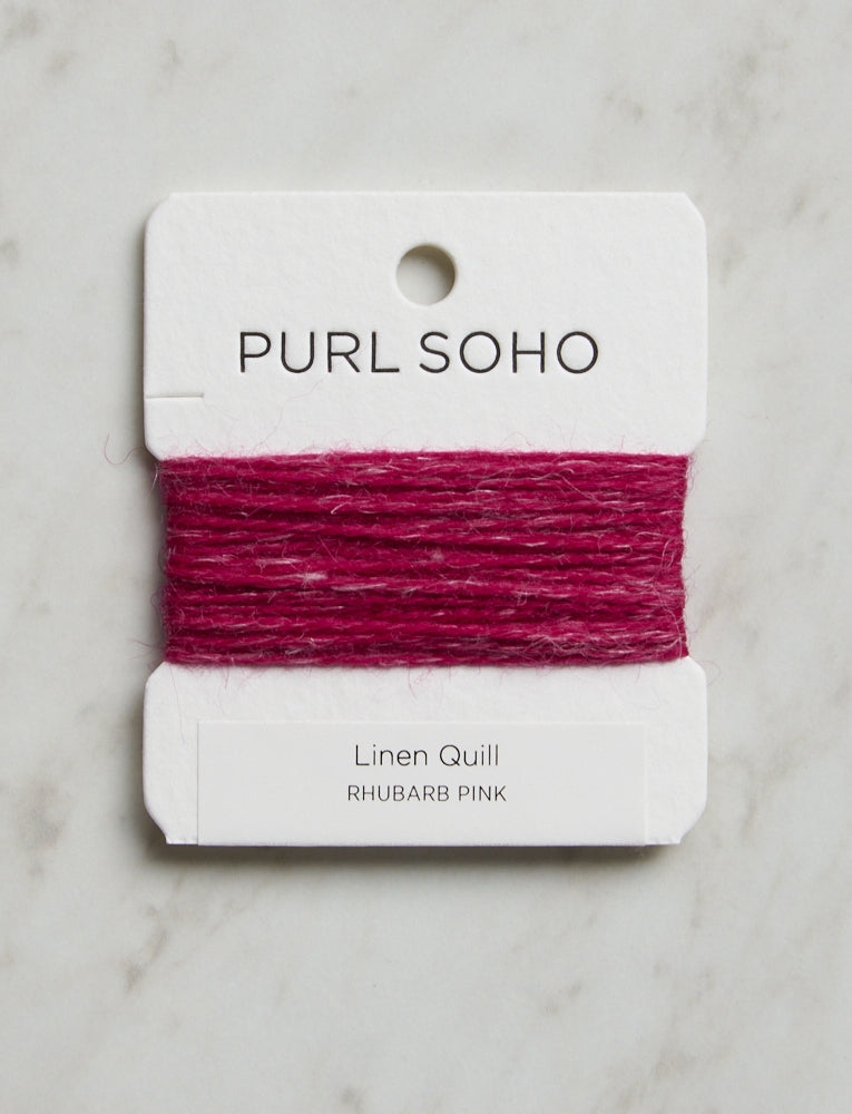 Linen Quill Color Cards, Rhubarb Pink