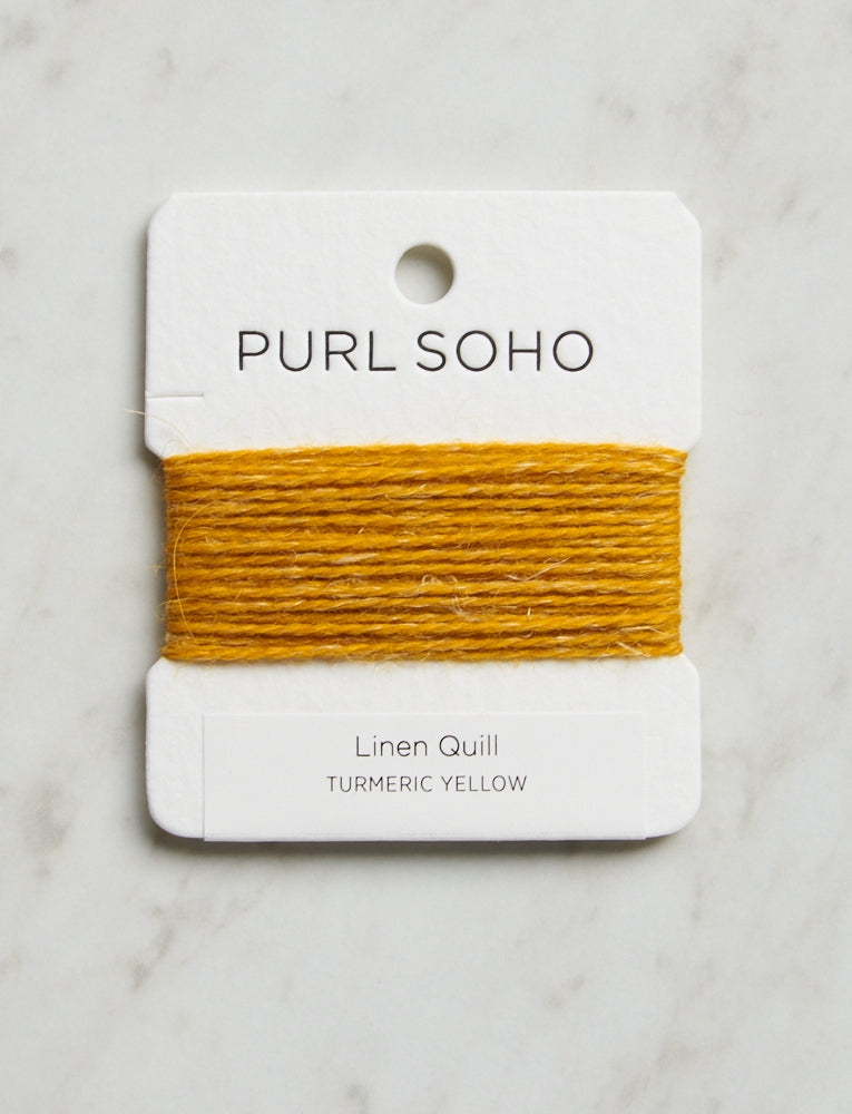 Linen Quill Color Cards, Turmeric Yellow
