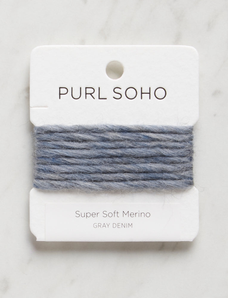 Super Soft Merino Color Cards, Gray Denim