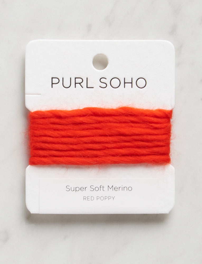 Super Soft Merino Color Cards, Red Poppy