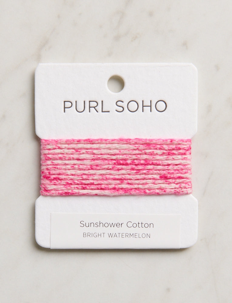 Sunshower Cotton Color Cards, Bright Watermelon