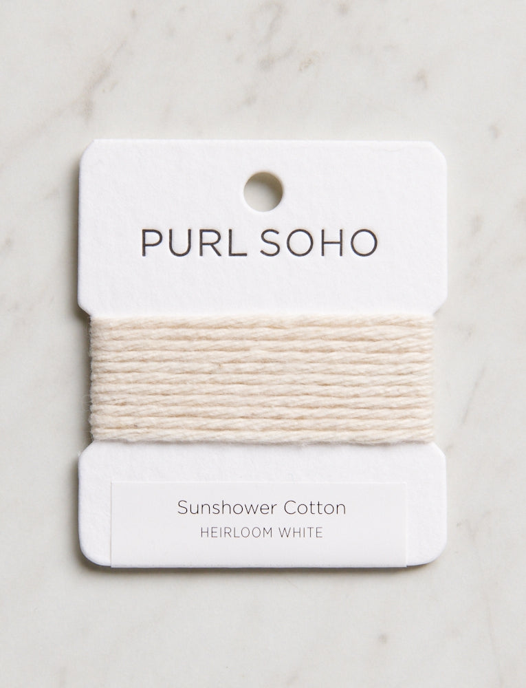 Sunshower Cotton Color Cards, Heirloom White