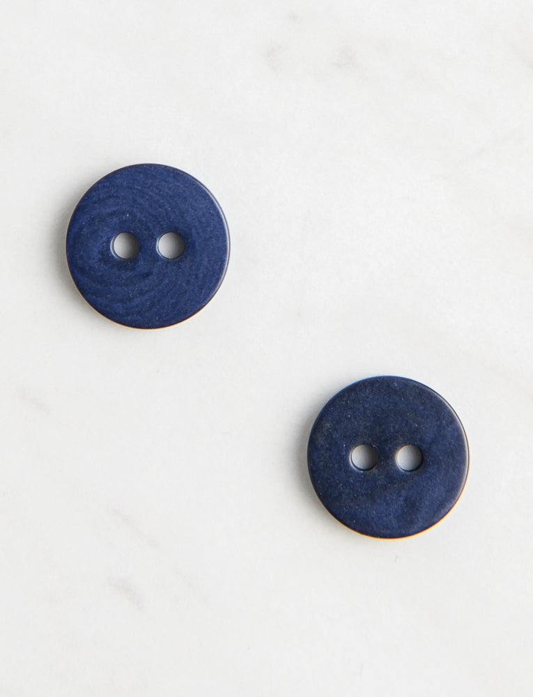 Medium Corozo Button, 1/2-inch, Dark Denim