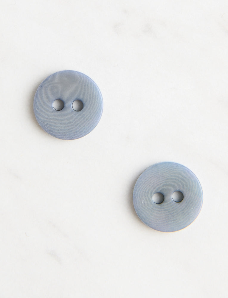 Medium Corozo Button, 1/2-inch, Gray Denim