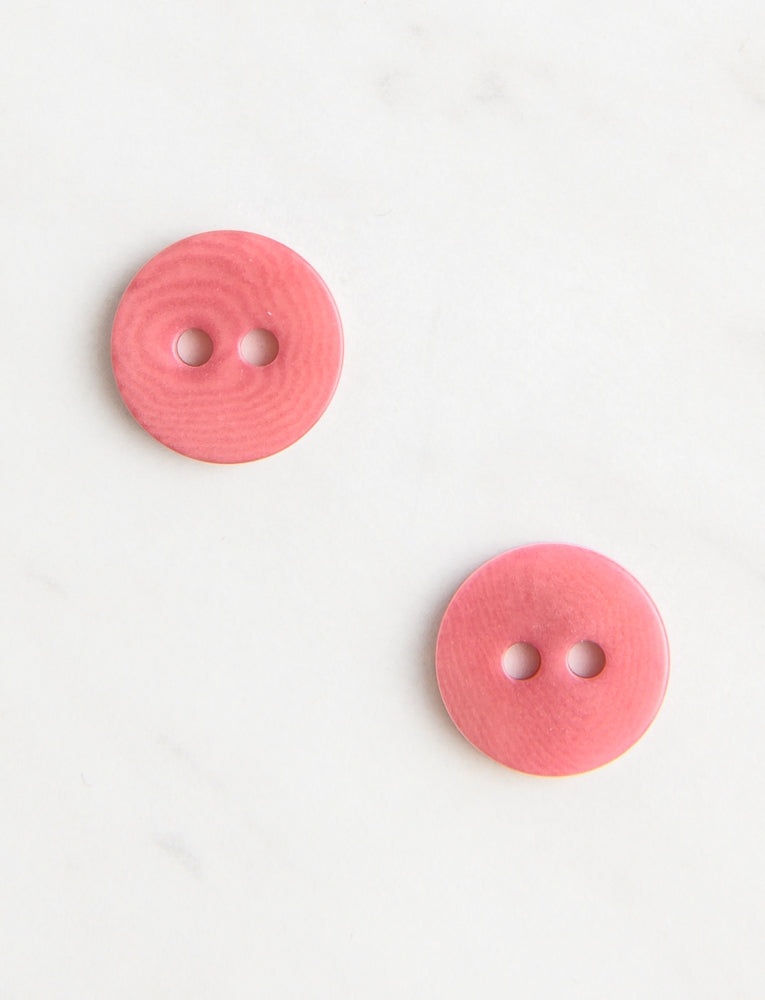 Medium Corozo Button, 1/2-inch, Pink Snail