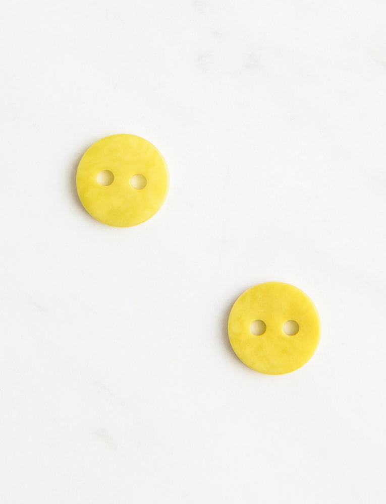 Small Corozo Button, 3/8-inch, Golden Green