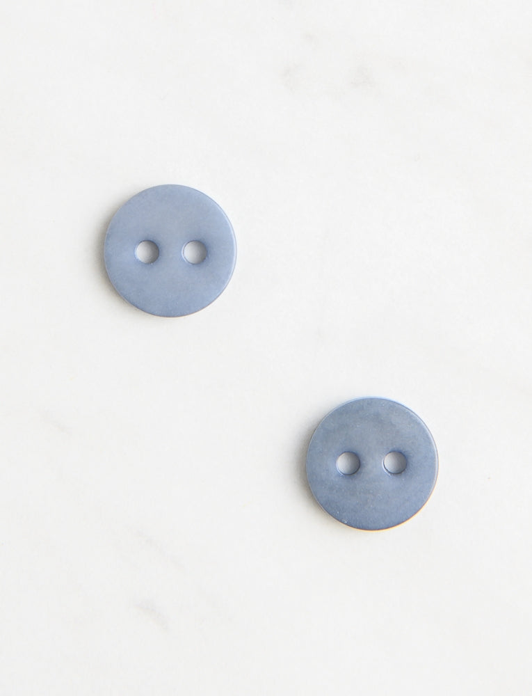 Small Corozo Button, 3/8-inch, Gray Denim