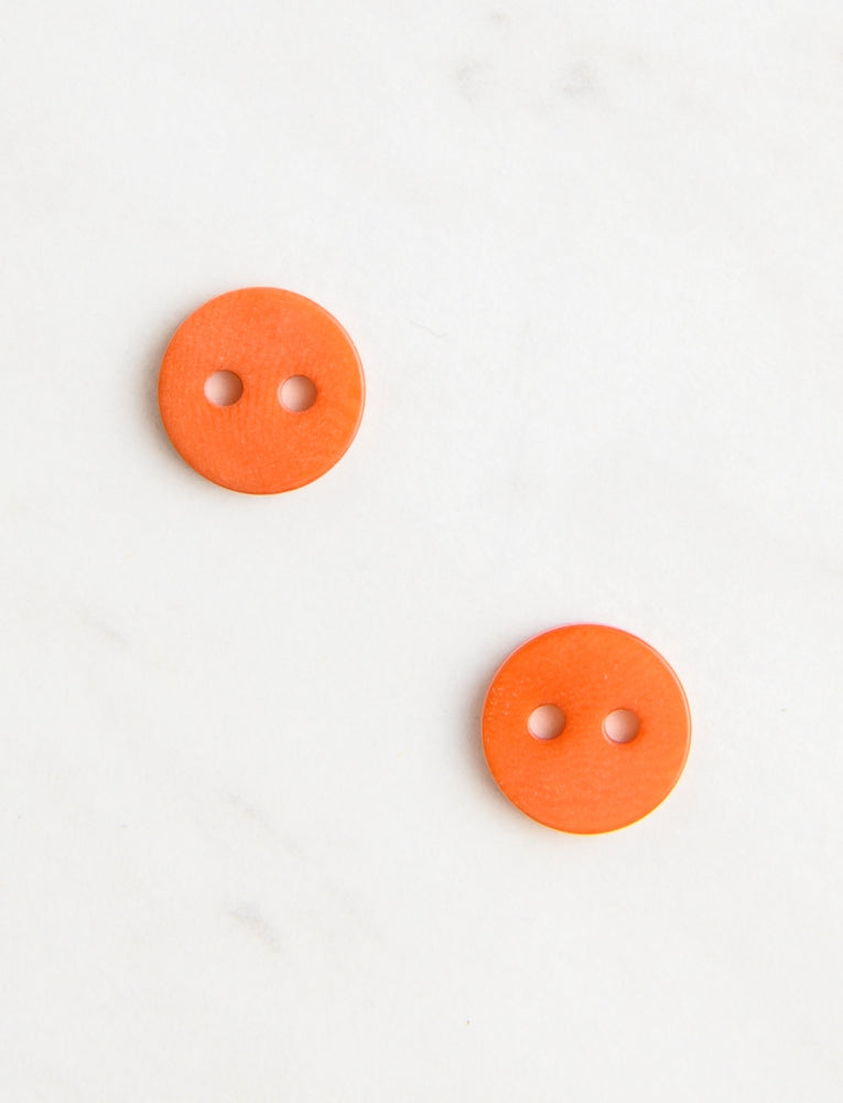 Small Corozo Button, 3/8-inch, Kiln Red