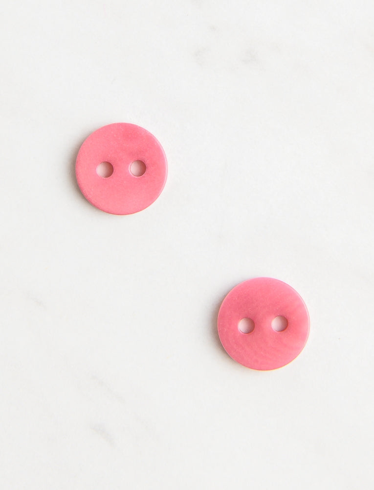 Small Corozo Button, 3/8-inch, Pink Snail