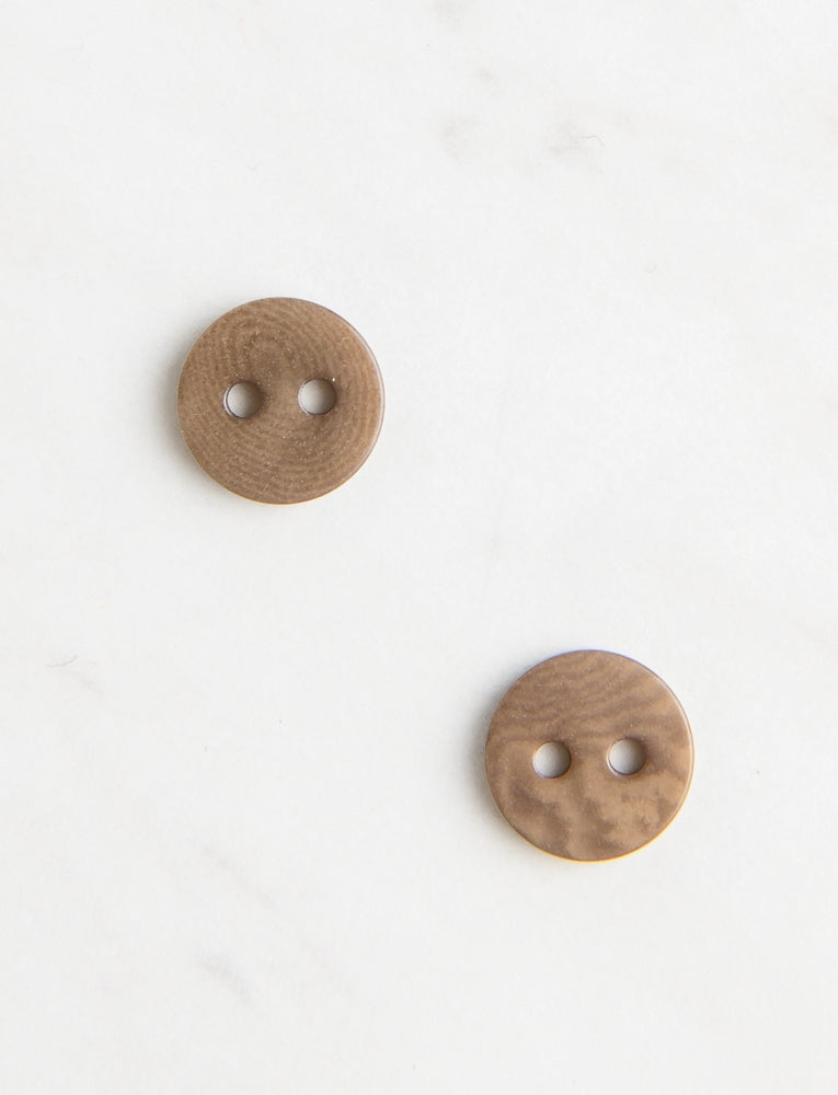 Small Corozo Button, 3/8-inch, Twig Brown