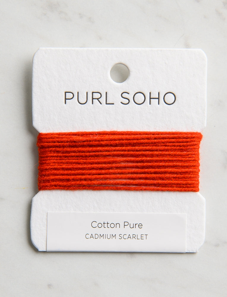 Cotton Pure Color Cards, Cadmium Scarlet
