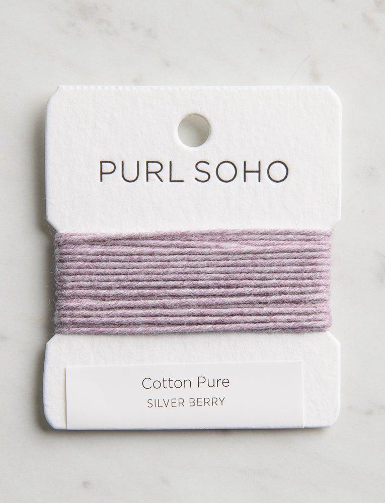 Cotton Pure Color Cards, Silver Berry