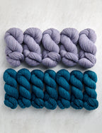 Double Knit Blanket Bundle, Periwinkle Gray + True Turquoise, Throw