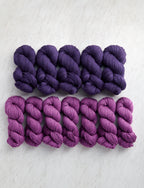 Double Knit Blanket Bundle, Violet Night + Purple Foxglove, Throw