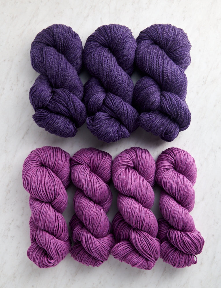 Double Knit Blanket Bundle, Violet Night + Purple Foxglove, Crib