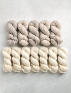 Double Knit Blanket Bundle, Winter Grass + Heirloom White, Throw