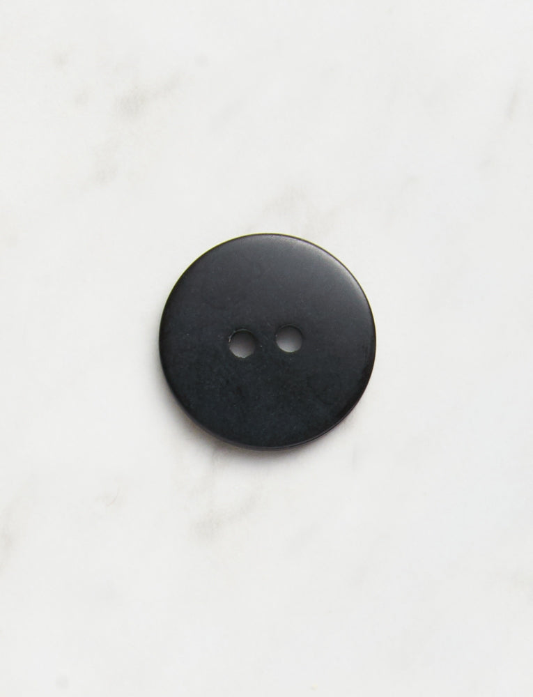 Large Round Button, 3/4 inch, Black
