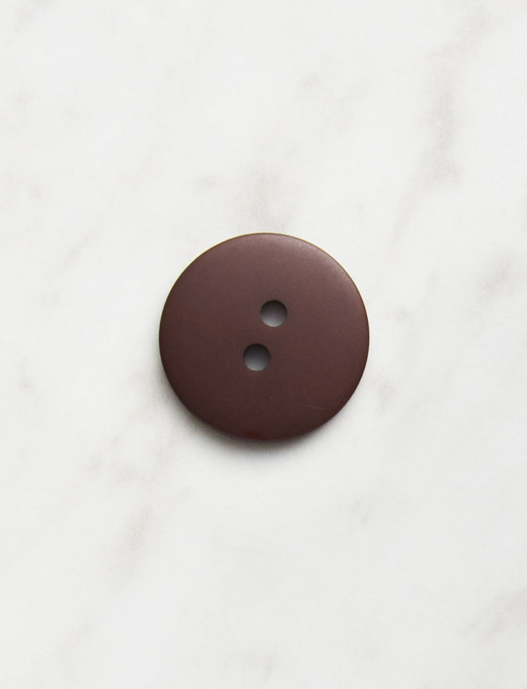 Large Round Button, 3/4 inch, Brown