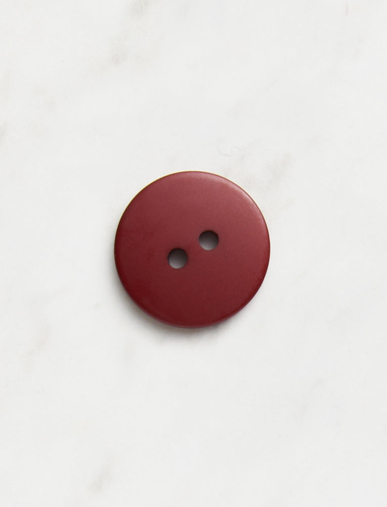 Large Round Button, 3/4 inch, Burgundy