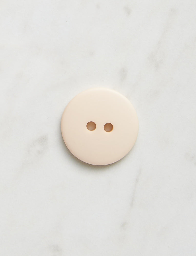 Large Round Button, 3/4 inch, Creme