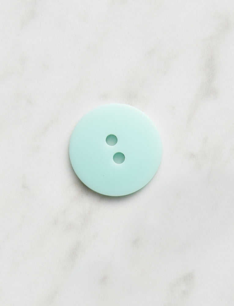 Large Round Button, 3/4 inch, Pastel Aqua