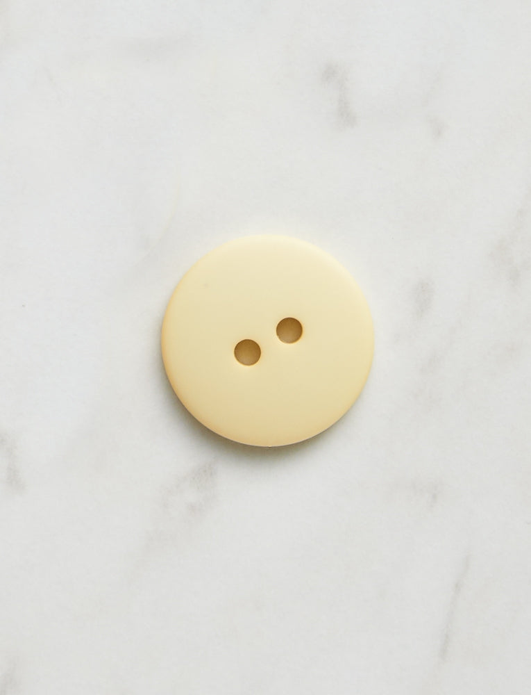 Large Round Button, 3/4 inch, Pastel Yellow