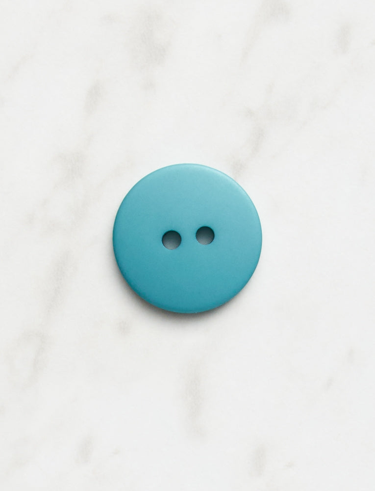 Large Round Button, 3/4 inch, Teal