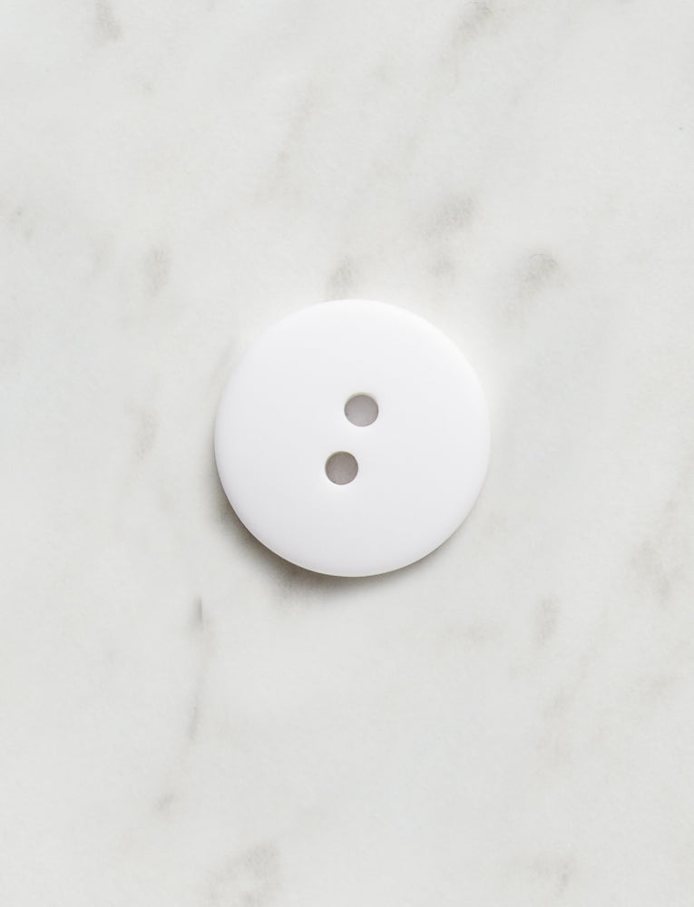 Large Round Button, 3/4 inch, White