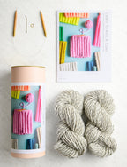 Learn To Knit A Cowl Kit, Oatmeal Gray