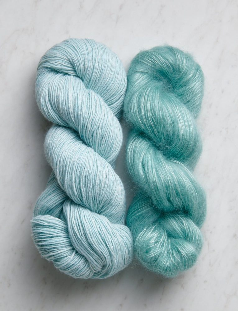 Line Weight + Tussock Bundle, Clear Sky + Bright Verdigris