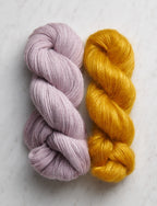 Line Weight + Tussock Bundle, Lilac Fog + Saffron Yellow