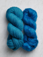 Line Weight + Tussock Bundle, True Turquoise + Cerulean Sea