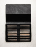 Driftwood Straight Knitting Needle Sets, 14 inch Set, Gray Denim Cover